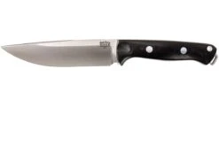 Bark River Bravo Vortex A2 Jimped, Black Canvas Micarta, Funda Marrón