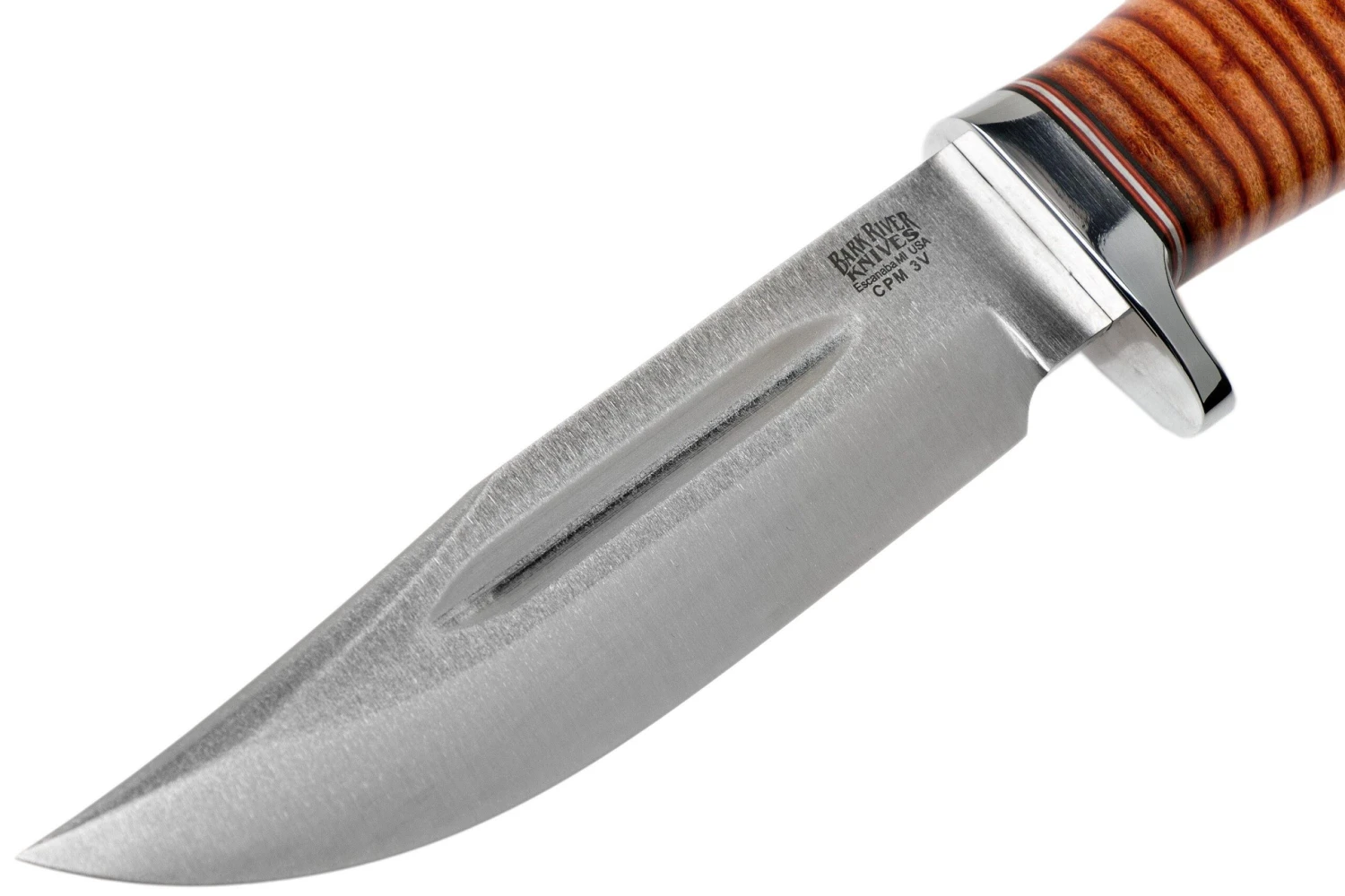 Bark River Boone CPM 3V Stacked Leather, Single Quillion Cuchillo De Exterior 3 Bark River Boone CPM 3V Stacked Leather, Single Quillion Cuchillo De Exterior - Imagen 3