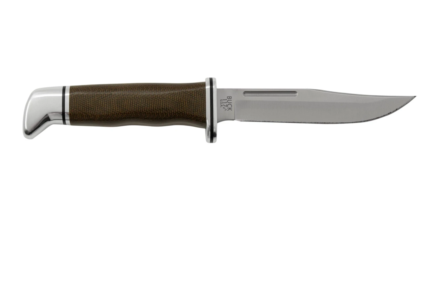 Buck 117 Brahma Pro, Green Micarta, 0117GRS, Cuchillo De Caza 2 Buck 117 Brahma Pro, Green Micarta, 0117GRS, Cuchillo De Caza - Imagen 2