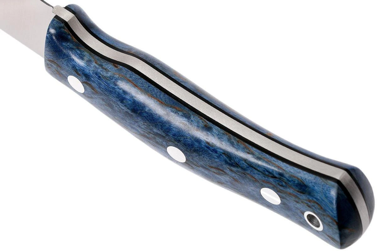 Casström No. 10 Swedish Forest Knife Blue Curly Birch, 14C28N Flat Grind 13119 4 Casström No. 10 Swedish Forest Knife Blue Curly Birch, 14C28N Flat Grind 13119 - Imagen 4