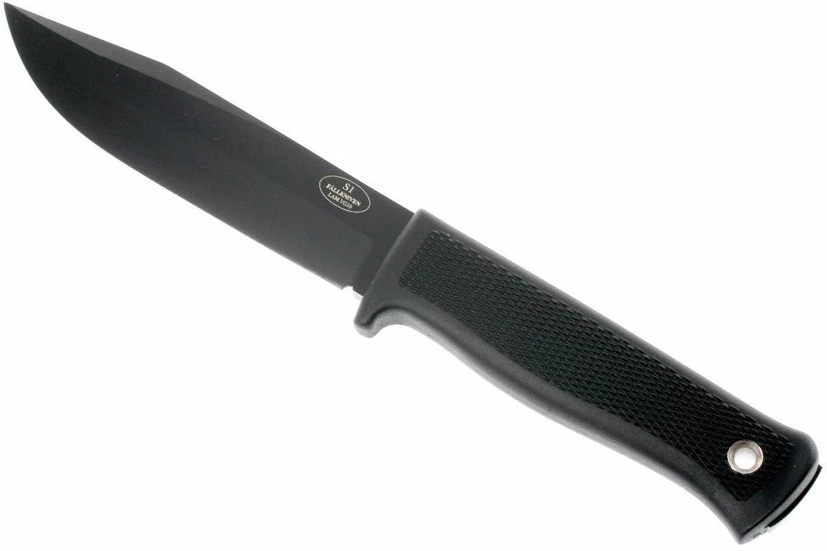 Fallkniven S1, Negro, Funda De Cuero 1 Fallkniven S1, Negro, Funda De Cuero